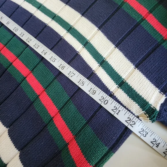 John Ashford 3D Knit Sweater Biggie Cosby Stripped Knit Multicolor 90’s Size Lg - Picture 9 of 10